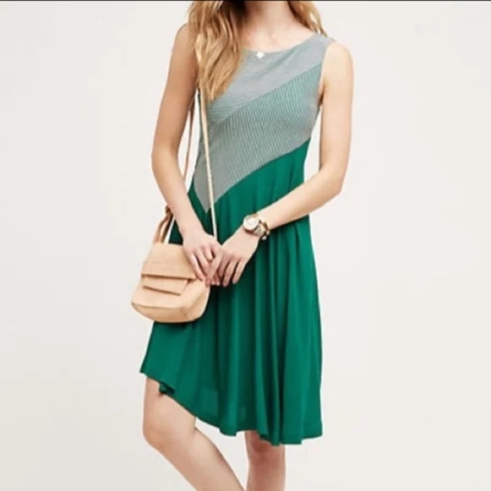 Maeve Cameron Dress Green New Medium